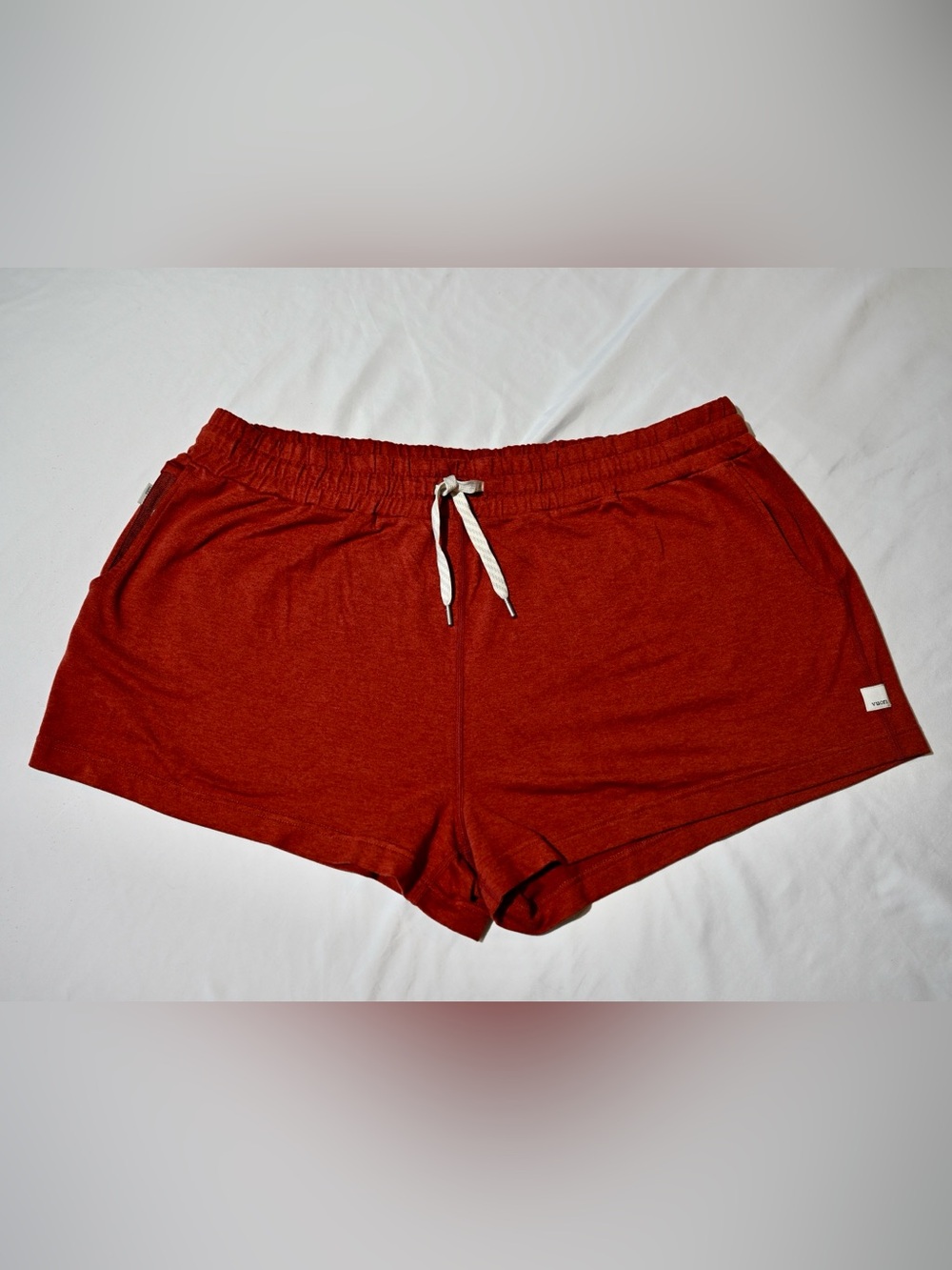 Vuori Clementine Shorts XXL Rust Red Performance Drawstring Athletic